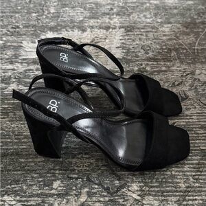 BP Black Strappy Block Heels